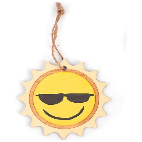 Sospensione Sole In Legno Per Decorare - Ø 12 Cm - Foto 1