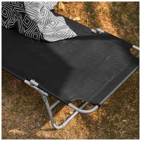 Lettino Prendisole Pieghevole Cuscino E Tettuccio Regolabile 4 Angoli Di Reclinazione Con Organizer Rosso, Ogs48-r - Foto 13