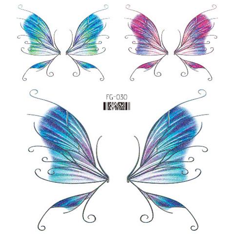 Adesivi Tatuaggio Farfalla 5 Fogli - Foto 1