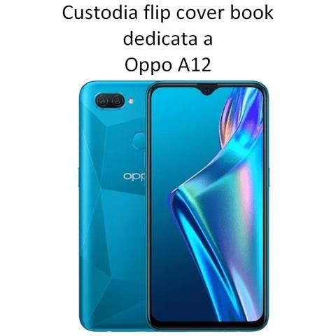 Custodia A Libro Book Case Per Oppo A12 Black - Foto 2