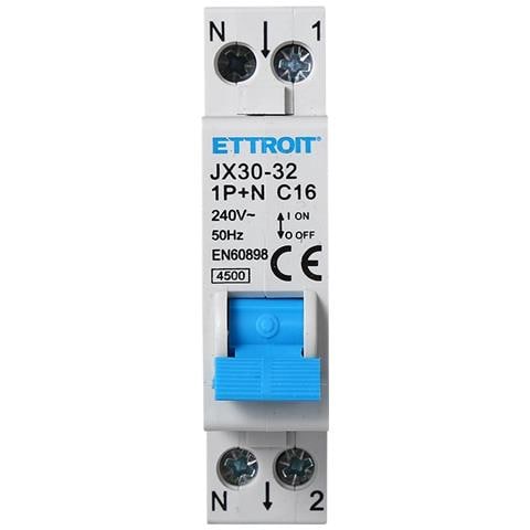 Interruttore Magnetotermico Automatico 1p+n 16a 220v Salvavita 2 Pezzi - Foto 3