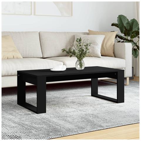 Tavolino Da Salotto Nero 102x50x35 Cm In Legno Multistrato - Foto 12