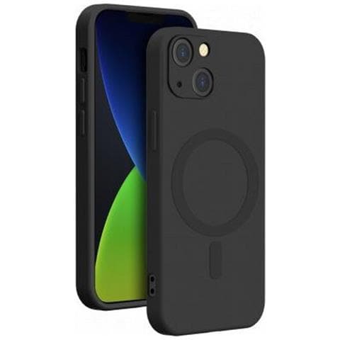 Cover In Silicone Per Iphone 14 Plus Compatibile Con Magsafe, Nero - Foto 1