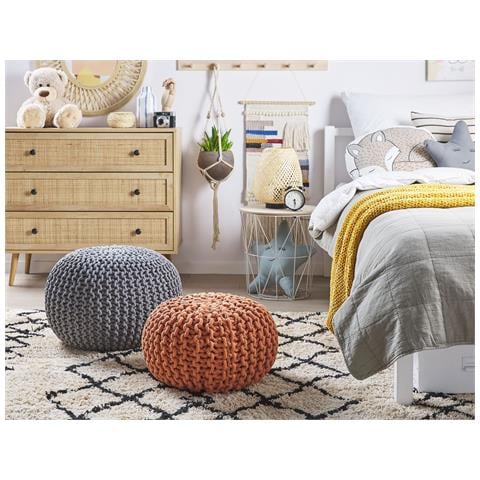 Pouf Conrad Cotone Grigio - Foto 1