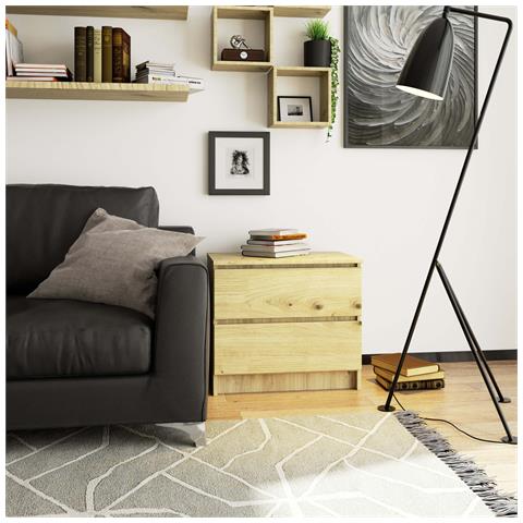 Comodino K60, 2 cassetti, 60x40x55 cm, Colore Quercia Artisan - Foto 4