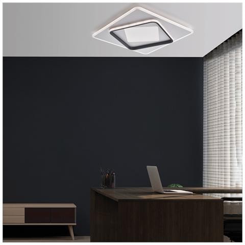 Plafoniera Moderna Lulu' In Alluminio Bianco Nero Led Integrato Cct - Foto 5