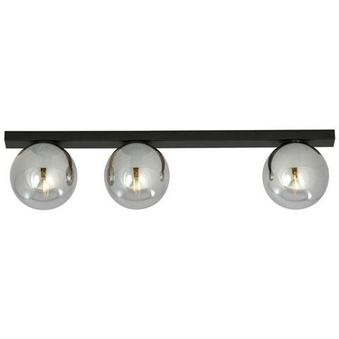Lampada A Soffitto Fit - Nero, Grigio - Acciaio Verniciato A Polvere, Vetro - 70x17x14 Cm - Foto 1