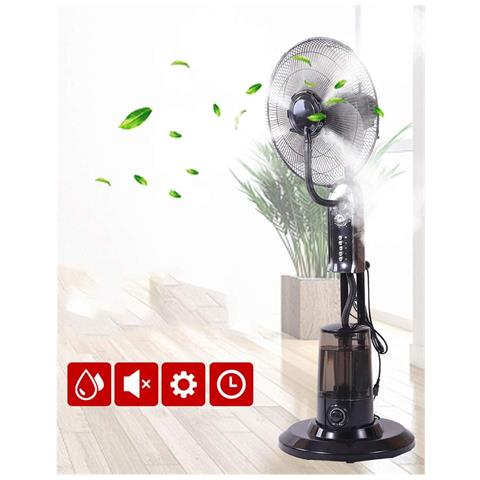 Ventilatore A Piantana Con Nebulizzatore D'acqua E Ghiaccio 3 Pale 75w Nebula Fan - Foto 2