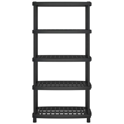 Scaffale A 5 Ripiani Nero 93,5x45,5x194,5 Cm In Pp - Foto 3