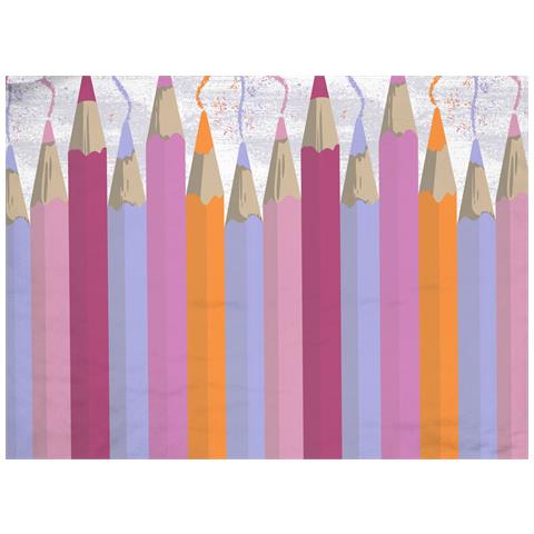 Copripiumino Sacco Piumone Pensieri Delicati Cotone Disegno Matitoni Matrimoniale Fucsia - Foto 2