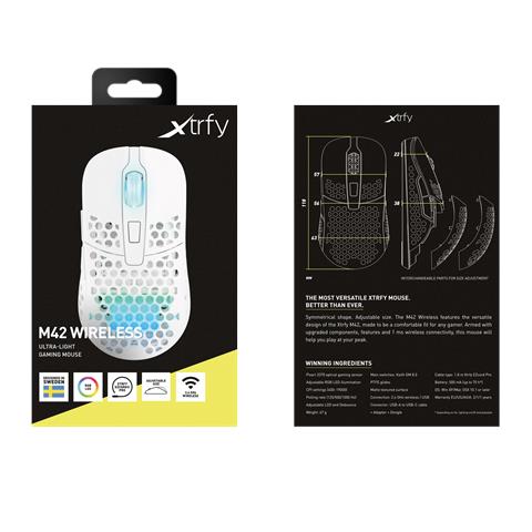 M42 RGB mouse Ambidestro RF Wireless + USB Type-C Ottico 19000 DPI - Foto 24