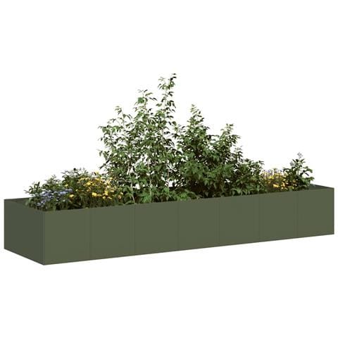 Fioriera Verde Oliva 280x80x40 Cm In Acciaio - Foto 1