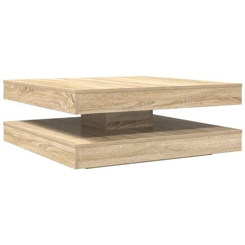 Tavolino Da Caffè Girevole A 360 Gradi Sonoma 90x90x34,5 Cm - Foto 2