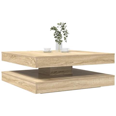 Tavolino Da Caffè Girevole A 360 Gradi Sonoma 90x90x34,5 Cm - Foto 1
