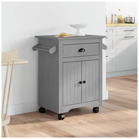 Carrello Da Cucina Bodo Grigio 72x45x80 Cm - Foto 3