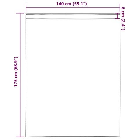 Tende In Voile Con Tasche Per Aste 2 Pz Marrone - Foto 9