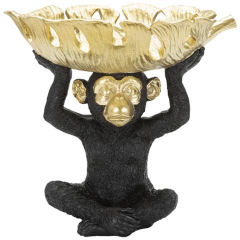 Vassoio Scimmia 9 - Nero - Poliresina - 25,2x21x24 Cm - Foto 1