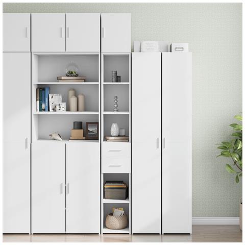 Lusso Casadino -  Mobile Sottile Bianco 30x42,5x225 Cm In Truciolato - Foto 8