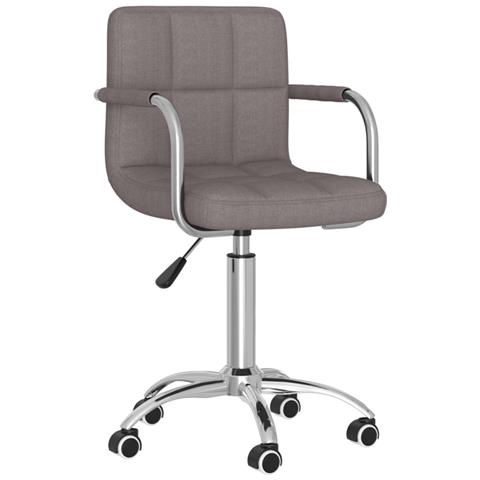 Sedia Da Ufficio Girevole Tortora In Tessuto - Foto 1