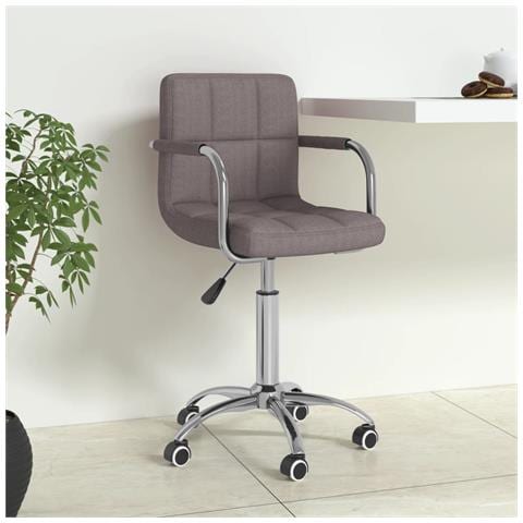 Sedia Da Ufficio Girevole Tortora In Tessuto - Foto 8