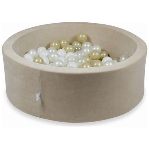 Ballenbak 90x30cm Fluweel Zacht Beige - Foto 1