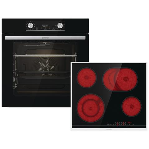 Set Forno Multifunzione Ventilato BOSX6737E06BG da Incasso con Caapcità 77 Litri Classe A Piano Cottura Elettrico 4 Zone Cottura Colore Nero - Foto 1