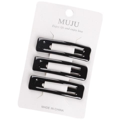 Fermagli Per Capelli Quadrati Neri Classici - Set Di 3 Tenute Sicure - Foto 1
