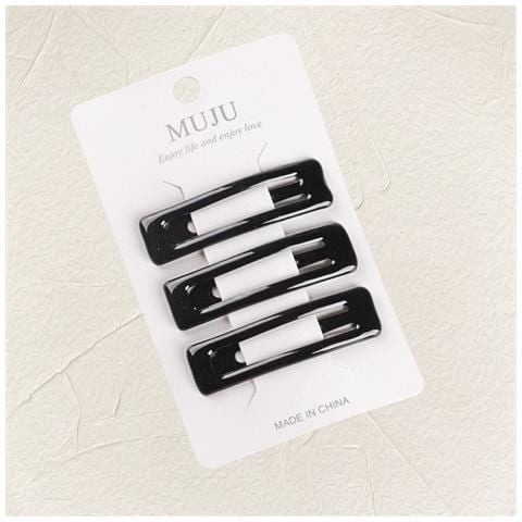 Fermagli Per Capelli Quadrati Neri Classici - Set Di 3 Tenute Sicure - Foto 6