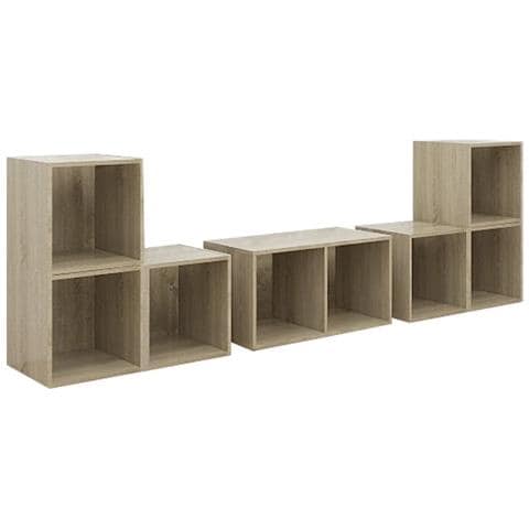 Set Mobile Tv 6 Pz Rovere Sonoma In Legno Multistrato - Foto 1