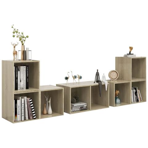 Set Mobile Tv 6 Pz Rovere Sonoma In Legno Multistrato - Foto 2