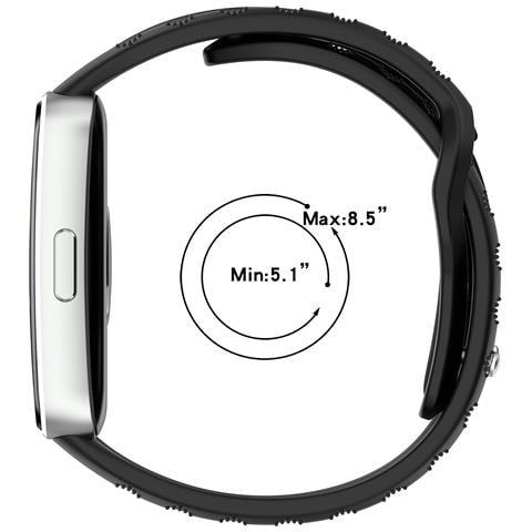 Cinturino In Silicone Per Huawei Band 10/9/8 - Texture A Pois Black - Foto 2
