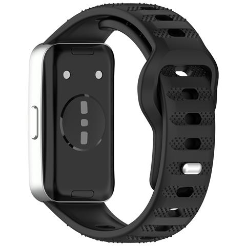 Cinturino In Silicone Per Huawei Band 10/9/8 - Texture A Pois Black - Foto 7