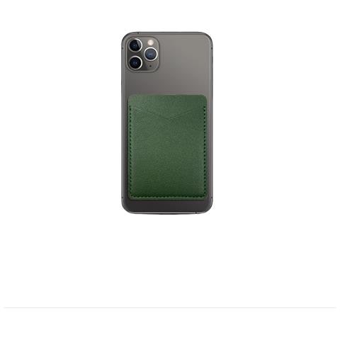 Porta Carte Di Credito Per Telefono In Pelle Pu Sottile Con 2 Scomparti Per Carte Green - Foto 2