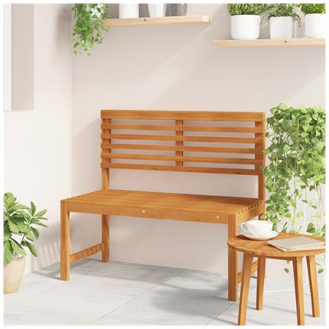 Panchina da giardino  100x50x91 cm in legno solido di acacia - Foto 2