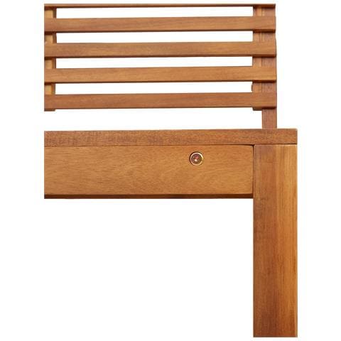Panchina da giardino  100x50x91 cm in legno solido di acacia - Foto 9
