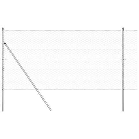 Set di Recinzioni Set di 2 Acciaio zincato 25 x 1,2 m Durevole - Foto 1