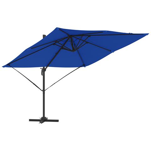 Ombrello da Patio Blu Azzurro Alluminio, Poliestere 3m - Foto 1