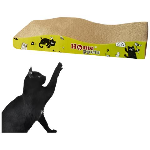 Tiragraffi Per Gatti In Cartone Ondulato Giocattolo Onda Cuccia 45x22x6 Cm Lettino Orizzontale - Foto 1