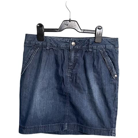Esprit Gonna Midi Comoda Elegante Jeans Denim Blu Navy Taglia 29 - Foto 1