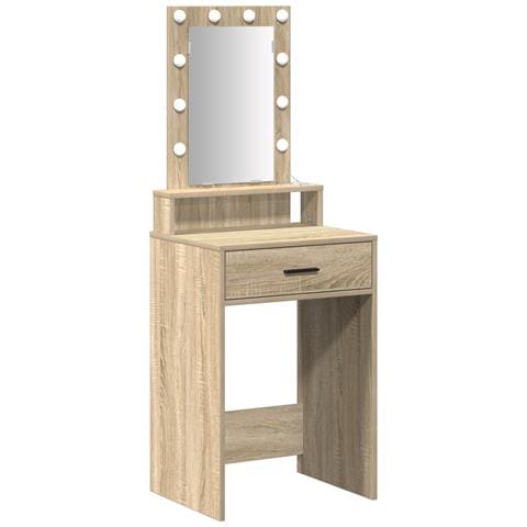 Toeletta con luci LED - Rovere di Sonoma - 50x41x140 cm - Foto 1