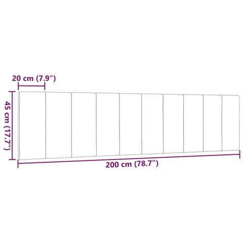 Cuscino Testiera Tortora 200 cm in Tessuto - Foto 9
