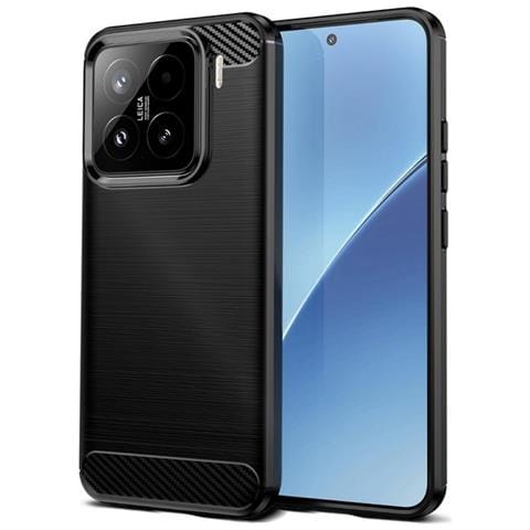 Custodia B-case Tpu Silicone Cover Case Per Xiaomi 15 Carbon Metal Black - Foto 1