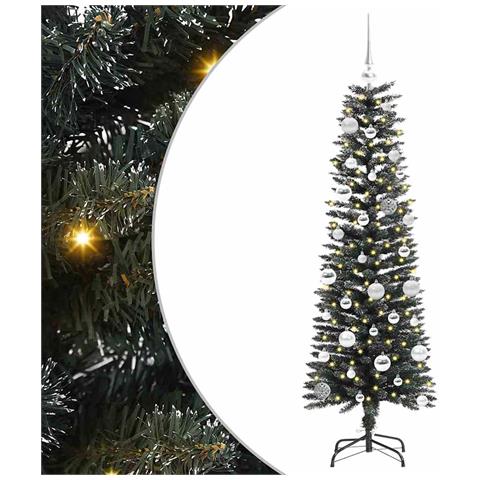 Albero di Natale artificiale con 150 LED Verde 150 cm - Foto 1