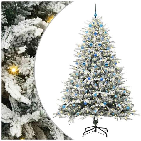 Albero di Natale artificiale preilluminato con set di palline - Foto 1