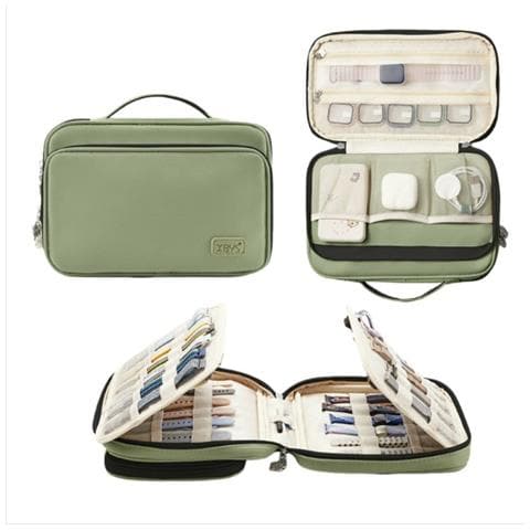Custodia Portatile Per Cinturini E Cavi Apple Watch - Borsa Da Viaggio Grande Capacità Green - Foto 1