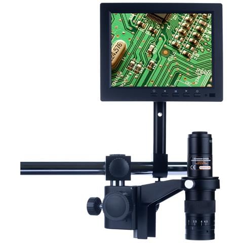 Mikroscopio Digitale Earth Pro Mcep-0.5x-pzrr - Braccio Regolabile, Zoom 7-45x | Display 8"" | Uso In Elettronica E Biologia - Foto 8