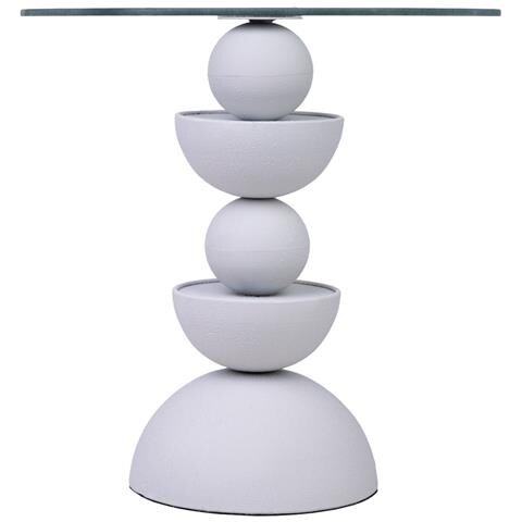 Tavolino In Vetro E Metallo 45x45x49h Cm - Foto 2