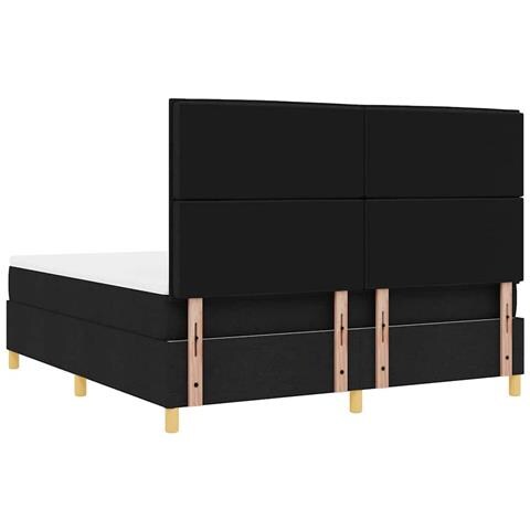 Letto a molle con materasso Nero 180 x 200 cm Tessuto - Foto 9
