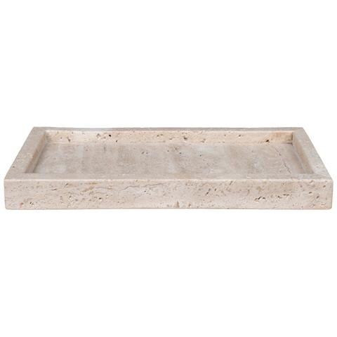 Vassoio In Travertino Naturale — 30,5×15 Cm - Foto 2