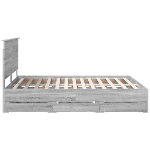 Struttura del letto con cassetto Grigio Sonoma 160 x 200 cm - Foto 9